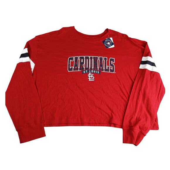 St. Louis Cardinals Sweatshirt Women XL Red Campus Lifestyle Cotton Crewneck NWT - Picture 1 of 9
